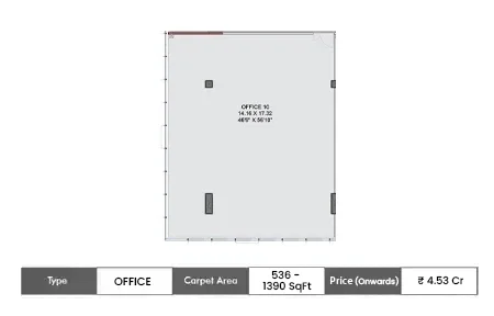 Office 536 SqFt - 1390 SqFt